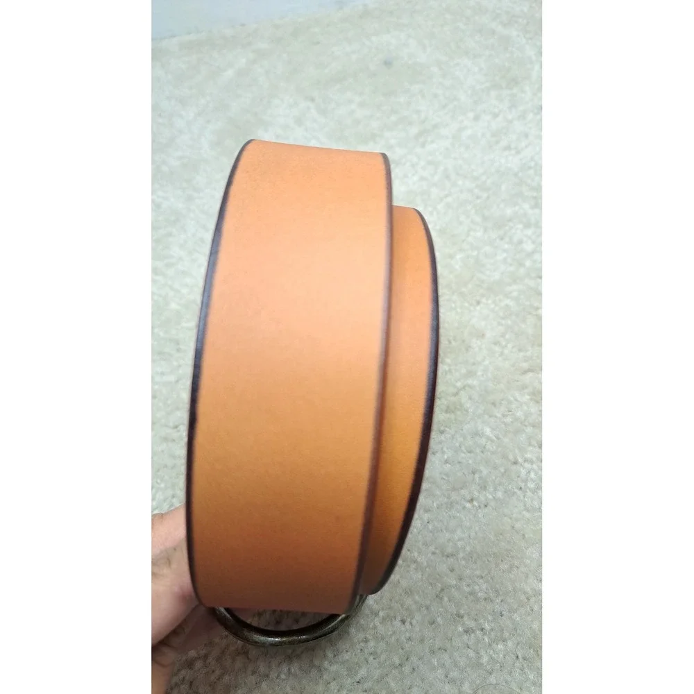 Natural Life Women's   Leather Belt Double Circle O Ring Brown 32